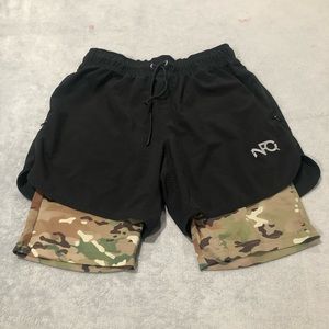 NFQ Hyperactive Camo 2 Layer training Shorts